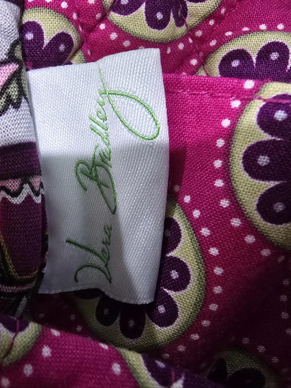 Vera Bradley Wristlet Very Berry Paisley Floral Boho  8”x4”x1”
